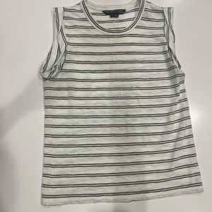 VERONICA BEARD DREE STRIPE MUSCLE TEE. Size SMALL